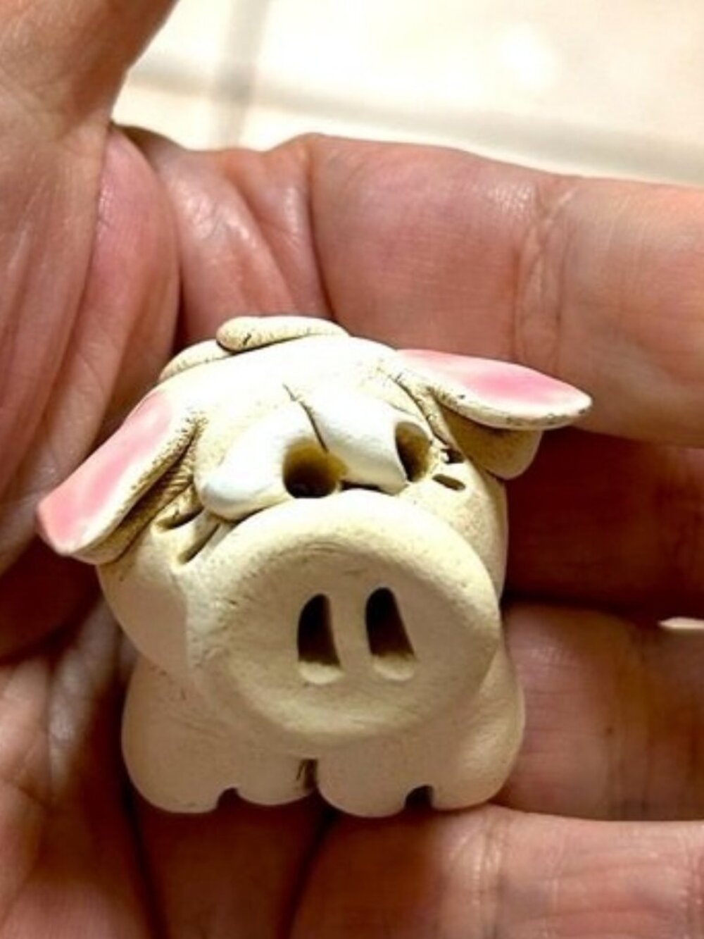 Vintage Stoneware Pottery Pig